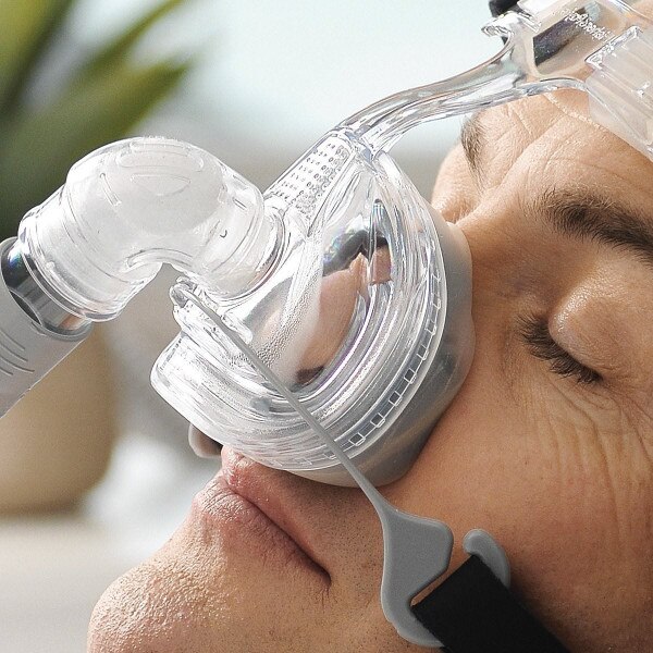 Man Wearing Zest Q Nasal CPAP Mask